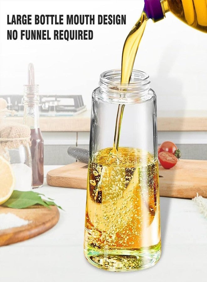 TASKHOUSE Oil Dispenser Bottle 2-in-1 Glass Oil Sprayer & Pourer Olive Oil Vinegar Dispenser for Cooking - White (450ML) - Image 5
